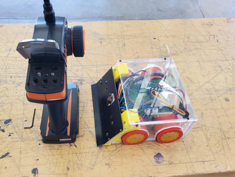 Small robot with remote control